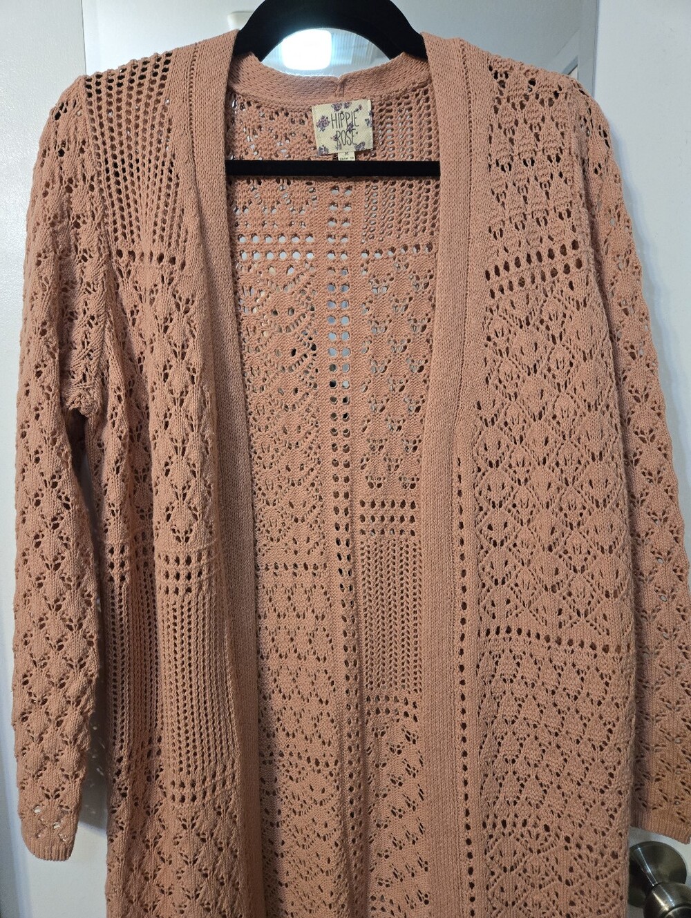 Hippie Rose Knit Cardigan in Dusty Pink